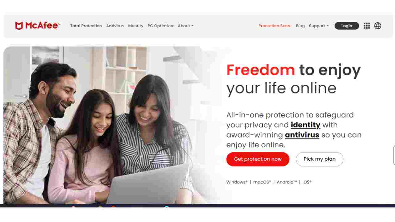 McAfee: Antivirus, Mobile Security and Identity Monitoring